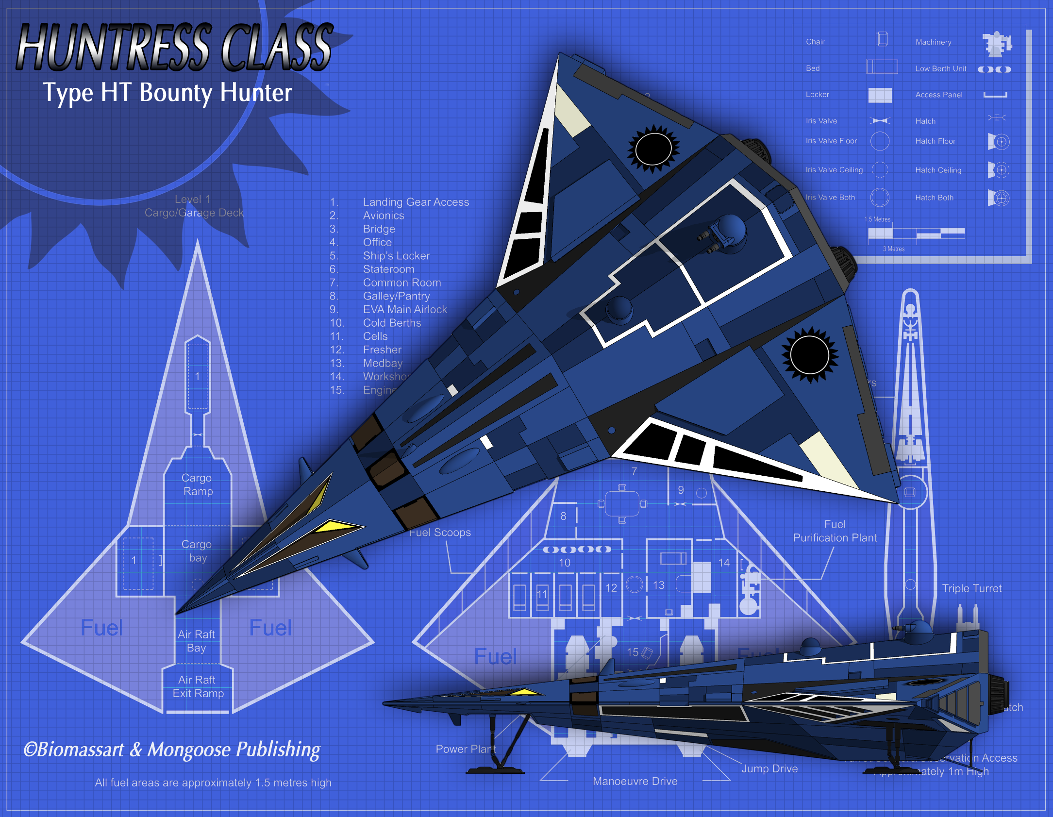 traveller rpg starship deck plan sharptooth class